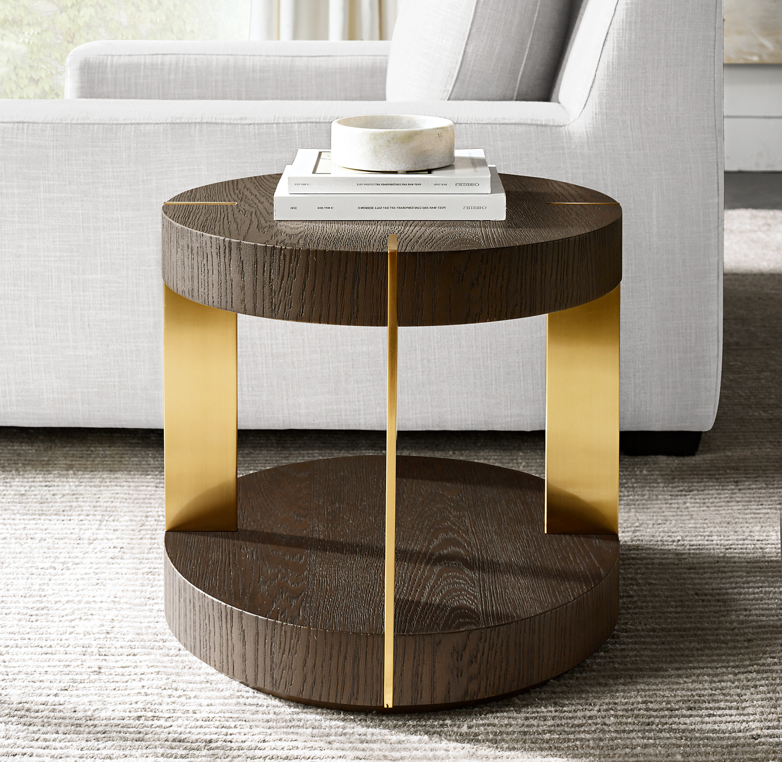 Verrazano Round Side Table Oak for home