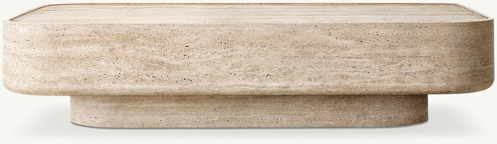 Detail view of Vitolo Carved Coffee Table showing marble coffee table design