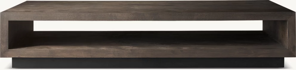 Detail view of White Hall Coffee Table showing oak coffee table design